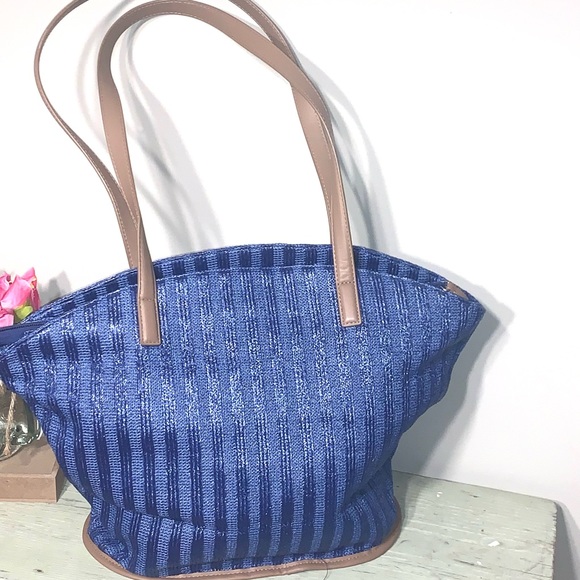 Vera Bradley straw tote Regatta turtle blue - Picture 2 of 7